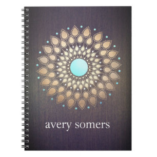 Gold Lotus Yoga und Meditation Lehrer Wellness Notizblock