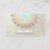 Gold Lotus Yoga und Meditation Lehrer Wellness Visitenkarte (Vorderseite)