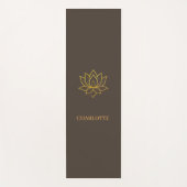 Gold-Lotusblumen-Name braun Yogamatte (Vorderseite)