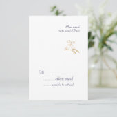 Gold Love Birds UAWG RSVP Karte (Stehend Vorderseite)