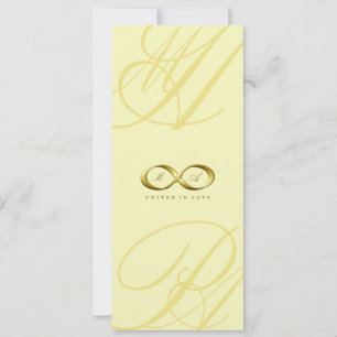 Gold Love Infinity Hand Clasp Logo Hochzeits-Einla Einladung