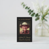 Gold Love Memory Beileid Beerdigung Danke Karte (Stehend Vorderseite)