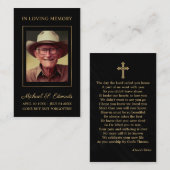 Gold Love Memory Beileid Beerdigung Danke Karte (Vorne/Hinten)