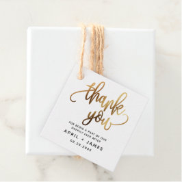 Gold Lovely Script Typografy Wedding Geschenkanhänger