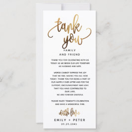 Gold Lovely Script Typografy Wedding Vielen Dank