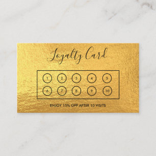 Gold Loyalty Card Visitenkarte