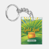 Gold Luck Ray Personalize Schlüsselanhänger (Vorderseite links)