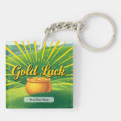 Gold Luck Ray Personalize Schlüsselanhänger (Rückseite)