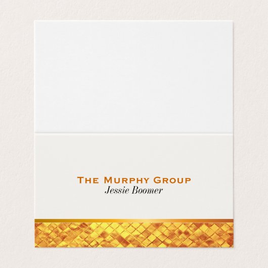 Gold Luster Visitenkarten (Außenseite Aufgefaltet)