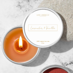 Gold & Lux Candle Round-Label Runder Aufkleber