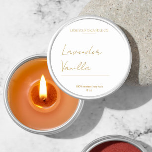Gold & Lux Candle Round-Label Runder Aufkleber