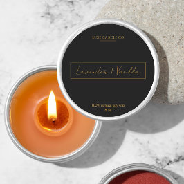 Gold & Lux Candle Round-Label Runder Aufkleber