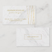 Gold Lux Moderne mit Marmor Visitenkarte (Vorne/Hinten)