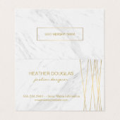 Gold Lux Moderne mit Marmor Visitenkarten (Außenseite Aufgefaltet)