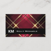 Gold Lux Trim | Rote Streifen Visitenkarte (Vorderseite)