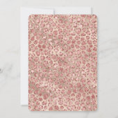 Gold Luxe Blush Pink Glitzer Leopard Print Einladung (Rückseite)