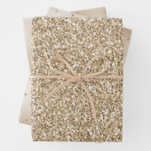 Gold Luxe Glitzer Geschenkpapier Set (Beispiel)