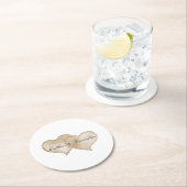 Gold Luxe Glitzer Glitz Hearts Wedding Runder Pappuntersetzer (Vor Ort)