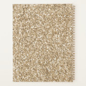 Gold Luxe Glitzer Leopard Print Planer (Rückseite)