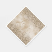 Gold Luxe Glitzer Liebe Serviette (Ecke)