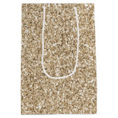 Gold Luxe Glitzer Mittlere Geschenktüte (Rückseite)
