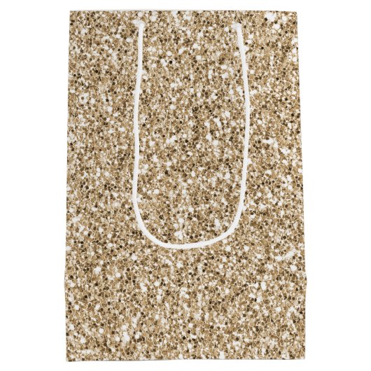 Gold Luxe Glitzer Mittlere Geschenktüte (Rückseite)
