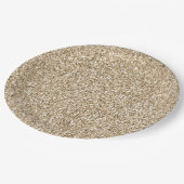 Gold Luxe Glitzer Pappteller (Schrägansicht)