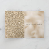 Gold Luxe Glitzer Zebra Print Liebe Karte (Innenseite)