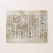 Gold Luxe Inspiration Worte Puzzle (Horizontal)