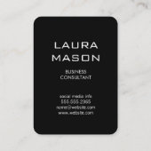 Gold Luxe Monogram Visitenkarte (Rückseite)