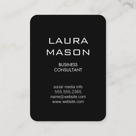 Gold Luxe Monogram Visitenkarte (Rückseite)