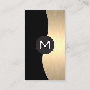 Gold Luxe Monogram Visitenkarte