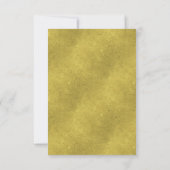 Gold Luxury Baby Dusche Einladung (Rückseite)