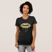 Gold Luxury Beauty Glam Glitzer Tropfen Tropfen Li T-Shirt (Vorne ganz)