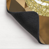 Gold Luxury Beauty Glitzer Tropfen Tropfen Lippen Mousepad (Ecke)