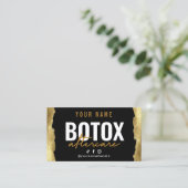 Gold Luxury Botox Aftercare Card Visitenkarte (Stehend Vorderseite)