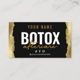Gold Luxury Botox Aftercare Card Visitenkarte