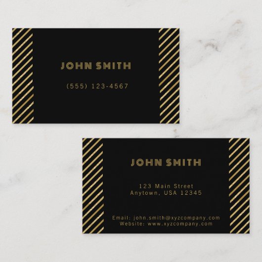 Gold Luxury Business Solutions Visitenkarte (Vorne/Hinten)