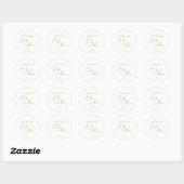 Gold Luxury Calligraphy Baby Shower Sticker (Blatt)