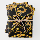 Gold Luxury Chain Geschenkpapier Set (Beispiel)