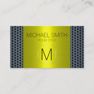 Gold Luxury Edelmetall Monogram Visitenkarte