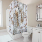 Gold Luxury Elegant Liquid Texture Duschvorhang (Beispiel)