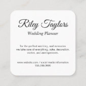 Gold Luxury Elegante Floral und Keys Quadratische Visitenkarte (Rückseite)