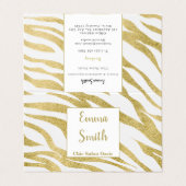 Gold Luxury Folded Business Card Visitenkarten (Außenseite Aufgefaltet)