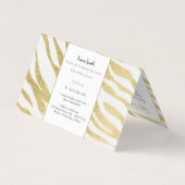 Gold Luxury Folded Business Card Visitenkarten (Rückseite)
