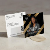 Gold Luxury Lawyer Law Firm Photo Monogram Luxe Quadratische Visitenkarte