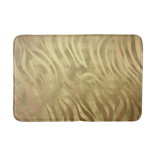 Gold Luxury Luxury Zebra Jungle Safari Glam Badematte (Vorderseite)