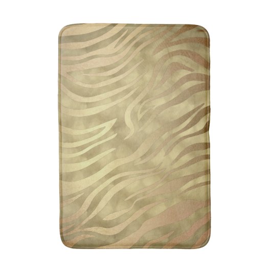 Gold Luxury Luxury Zebra Jungle Safari Glam Badematte (Vorderseite Vertikal)