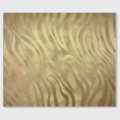 Gold Luxury Luxury Zebra Jungle Safari Glam Geschenkpapier (Flach)
