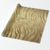 Gold Luxury Luxury Zebra Jungle Safari Glam Geschenkpapier (Ungerollt)